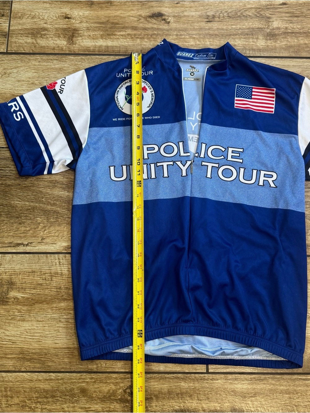 Suarez Police Full Zip Cycling Jersey Size Medium Police Unity Tour shirt - Picture 13 of 15